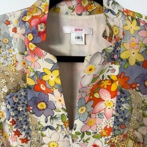 Leggiadro Silk Floral Dress Sz 8 Italian Made Cottagecore Midi